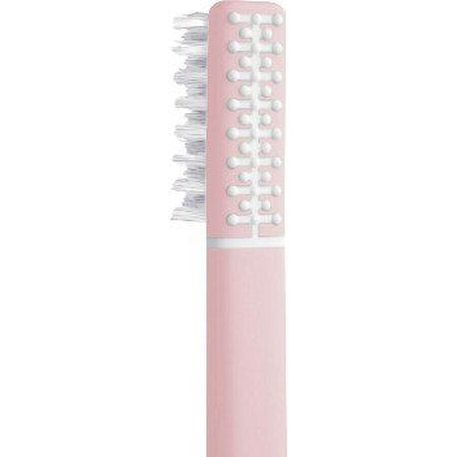 Feather Toothbrush with echinacea, soft pink