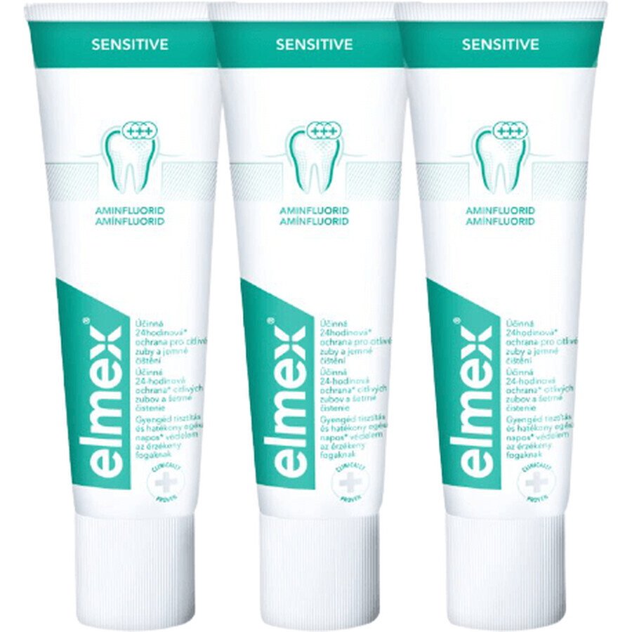 Elmex Sensitive Dentifricio per denti sensibili 3 x 75 ml