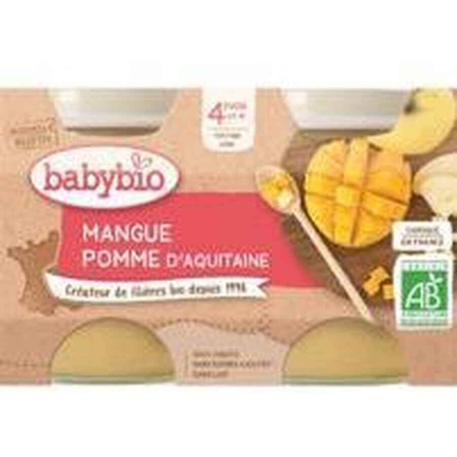 Babybio fruit snack with apple, mango 2 x 130 g