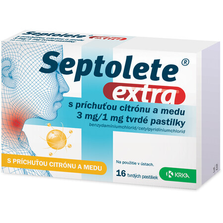 Septolete extra lemon and honey 16 pills