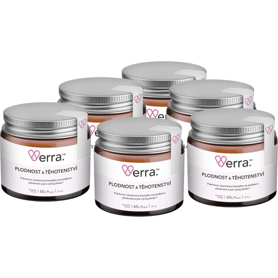 Verra Fertility & Pregnancy Complex Cura semestrale, 6 x 60 capsule