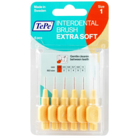 Periuțe interdentare TePe 0,45mm EXTRA SOFT 8 buc