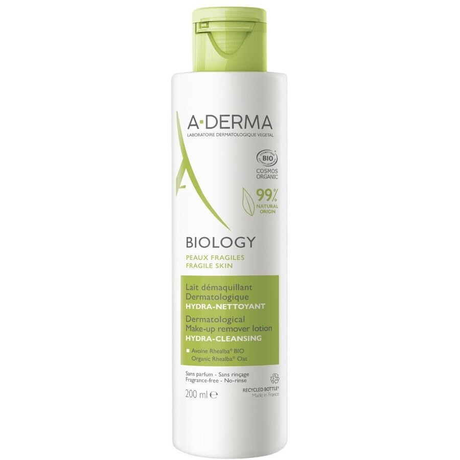 A-Derma BIOLOGY Hydraterende-reinigende dermatologische reinigingsmelk 200 ml