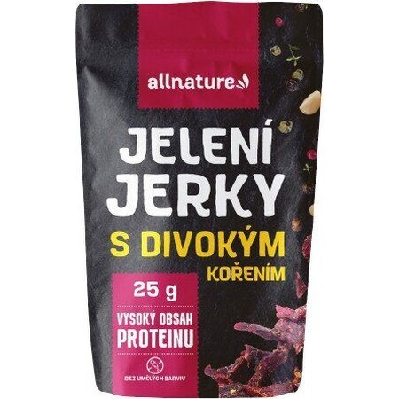 Allnature Herten Jerky met wilde kruiden 25 g