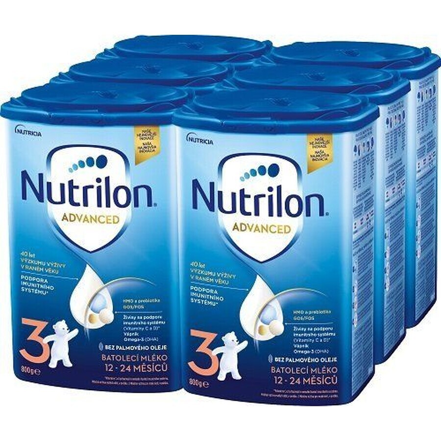 Nutrilon 3 latte per bambini in polvere 6 x 800 g