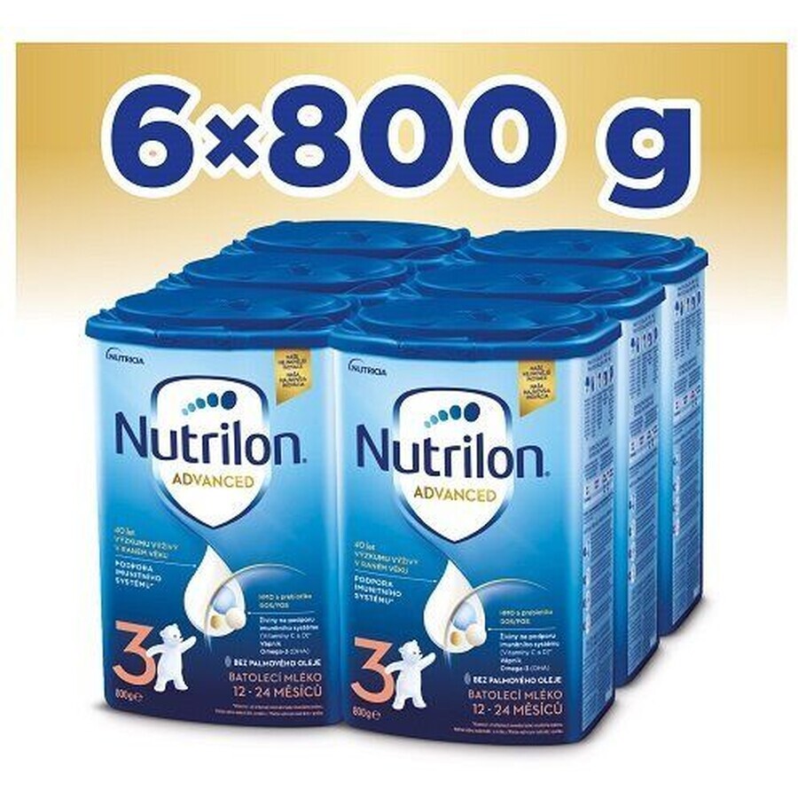 Nutrilon 3 latte per bambini in polvere 6 x 800 g