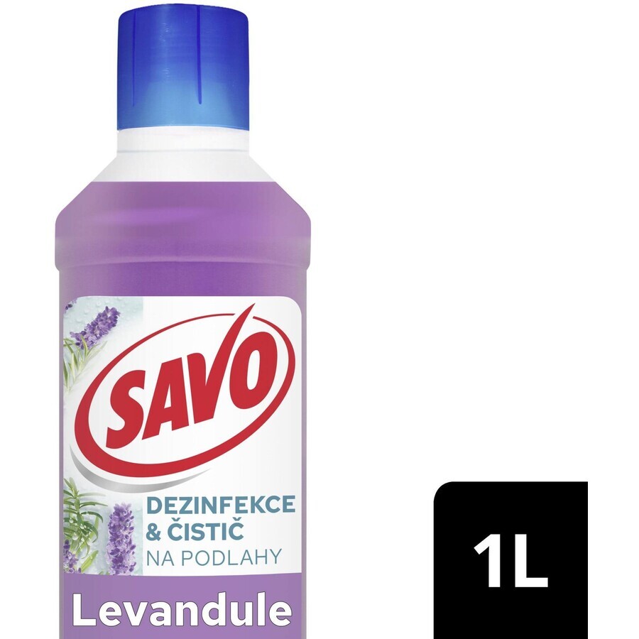 Disinfettante e detergente per pavimenti Savo Lavanda 1 litro