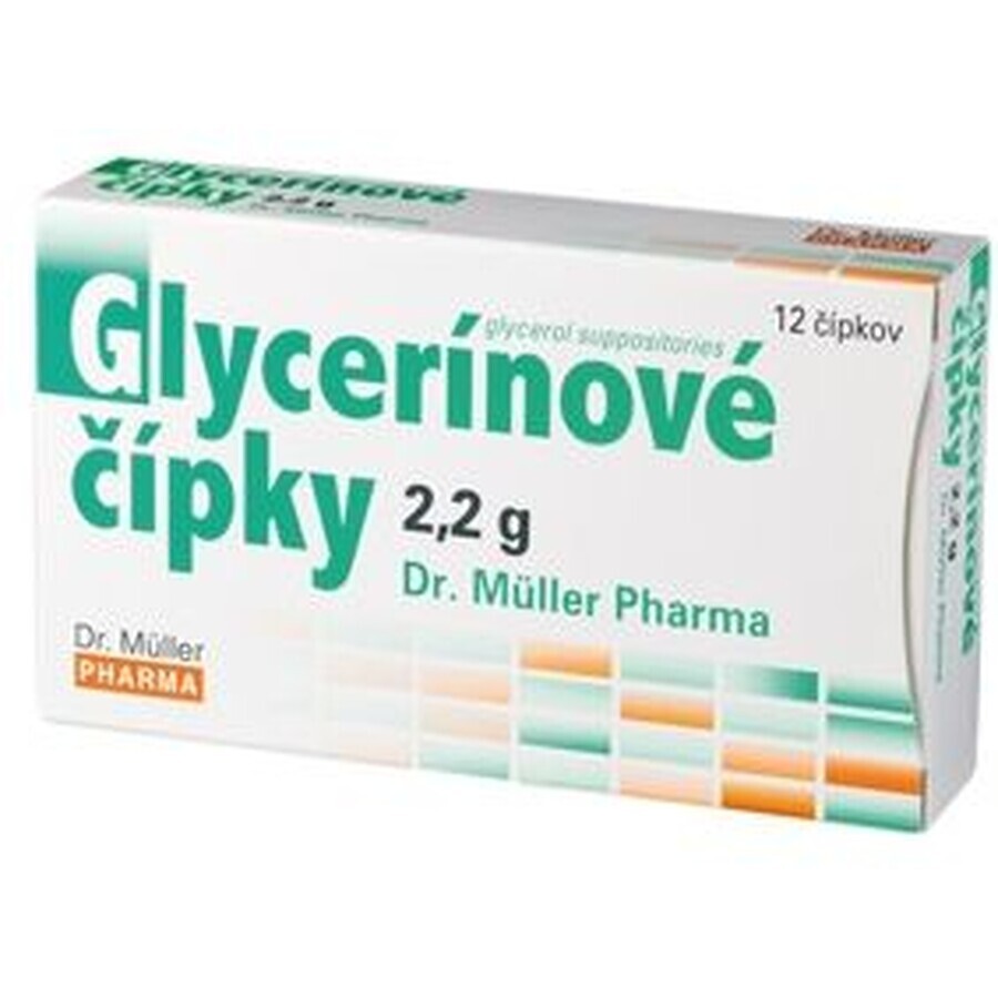 Dr. Muller Dr. Muller Glycerine zetpillen 2,2 g sup 12 stuks