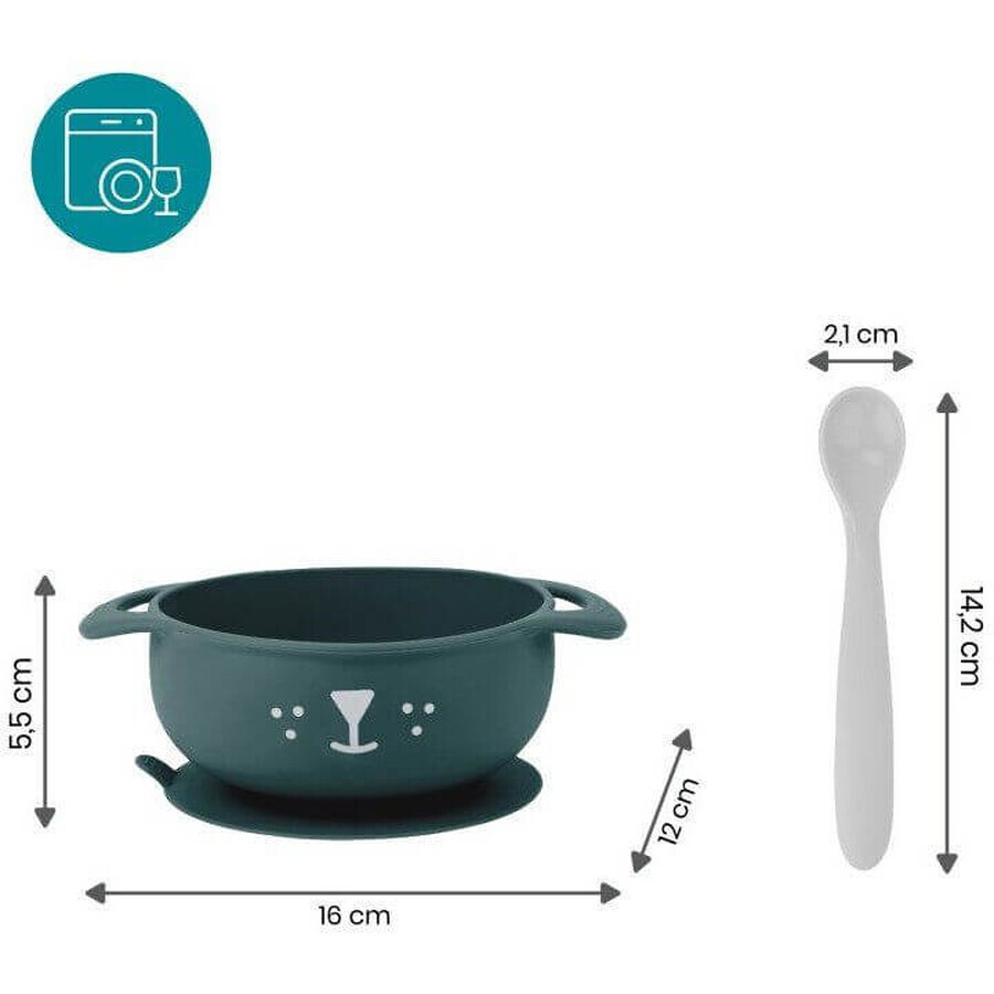 Babymoov Silicone bowl with spoon and spoon 350 ml