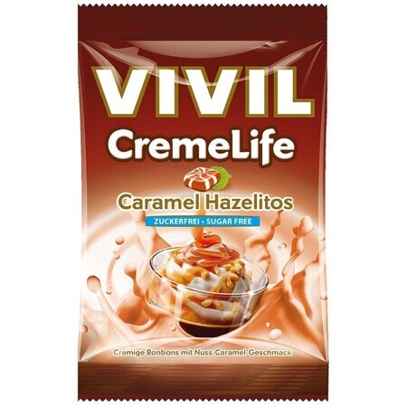 Vivil Bonbons Bonbons Creme Life Classic druppels met karamel-hazelnoot-noot-suikervrij 110 g