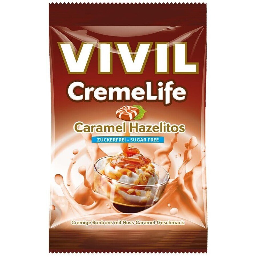 Vivil Bonbons Bonbons Creme Life Classic druppels met karamel-hazelnoot-noot-suikervrij 110 g