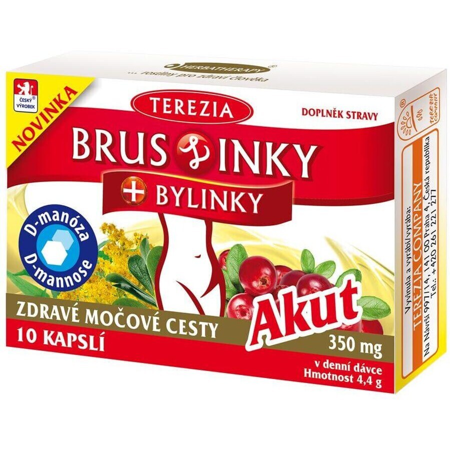 Terezia Veenbessen+kruiden Akut 10 capsules