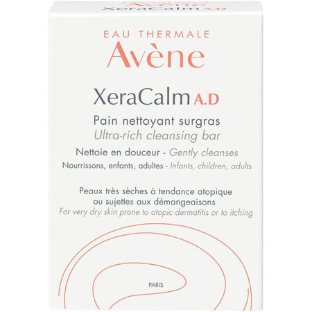 Avène XERACALM A.D PAIN NETTOYANT SURGRAS Cubo detergente ultra nutriente 100 g