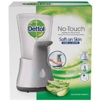 Dettol Dispenser per sapone senza contatto + Aloe Vera e Vitamina E 250 ml