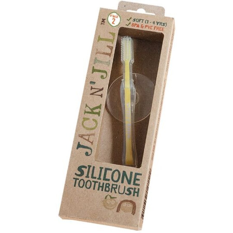 Brosse à dents en silicone Jack N' Jill avec bouclier de sécurité