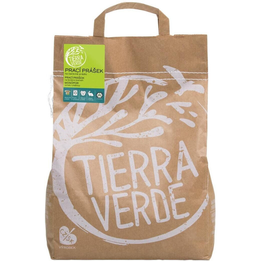 Tierra Verde Waspoeder voor gekleurd ondergoed pap. zak 5 kg