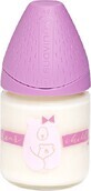 Suavinex MFL bottiglia di vetro, gatto viola 120 ml