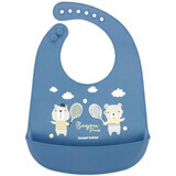 Canpol babies Bonjour Paris Bavaglino in silicone con tasca blu