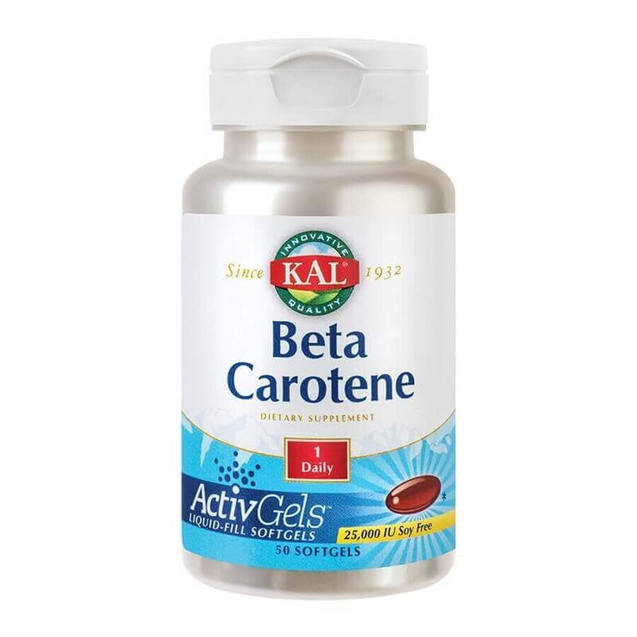 Beta Carotene 25.000 UI Kal, 50 capsule, Secom