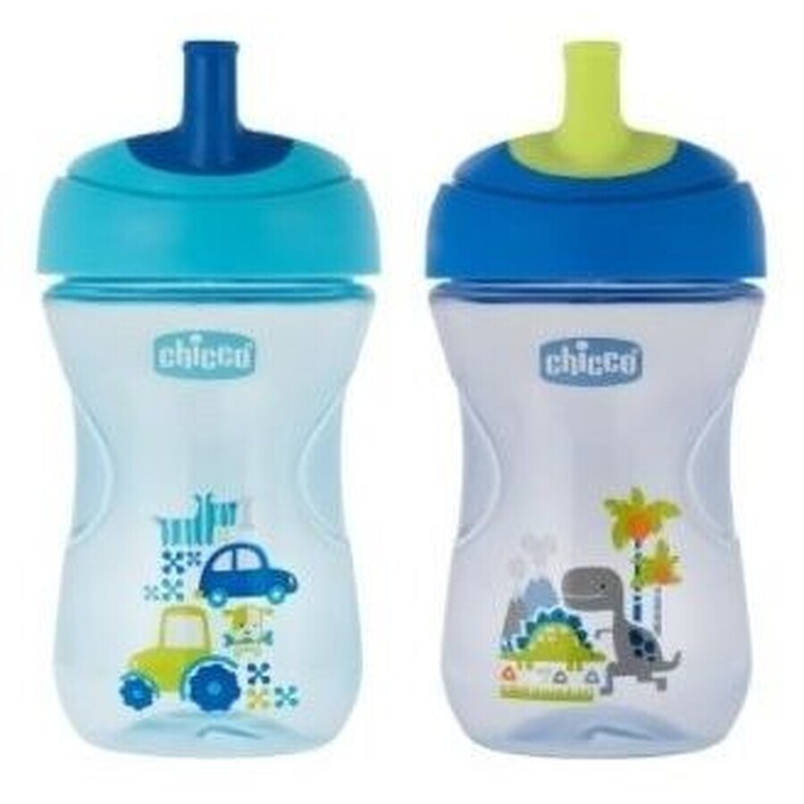 Vaso con Pajita Chicco Advanced con Boca 266ml 12m+