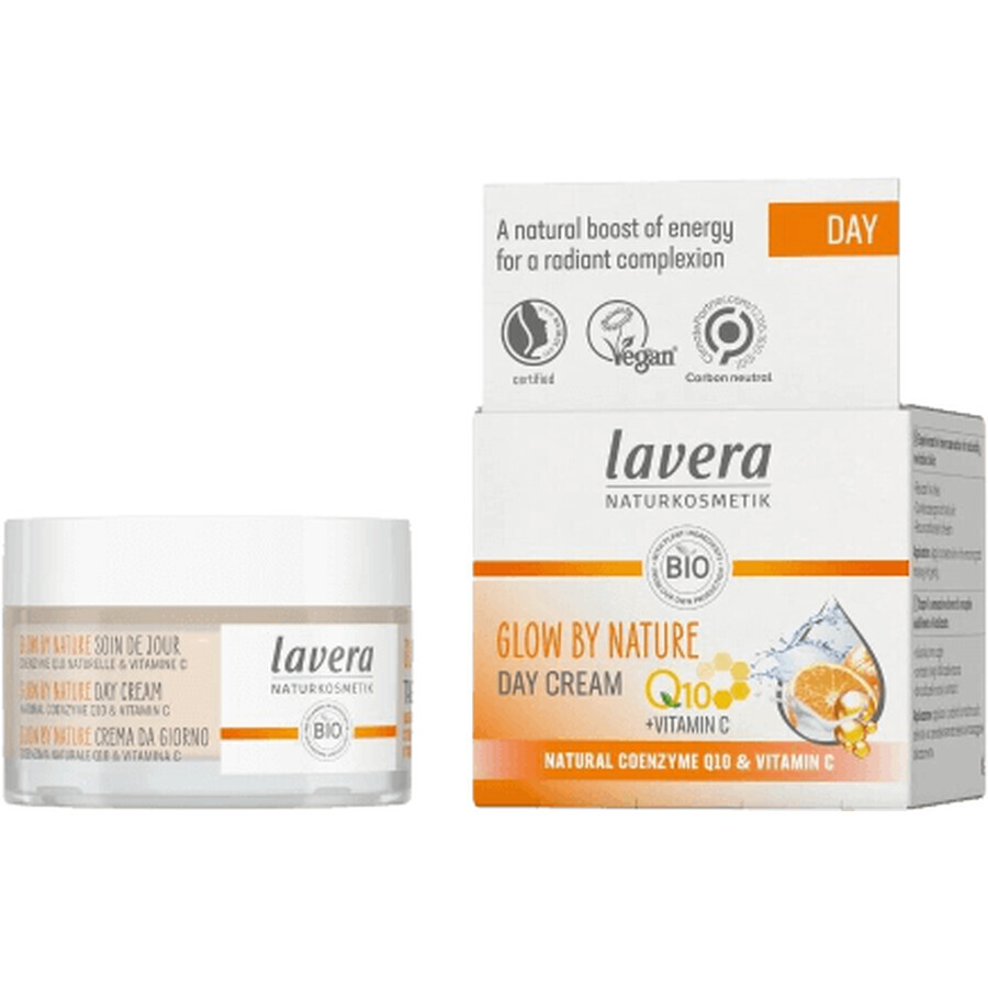 Crema de zi Lavera Glow by Nature cu Q10 și Vit C 50 ml