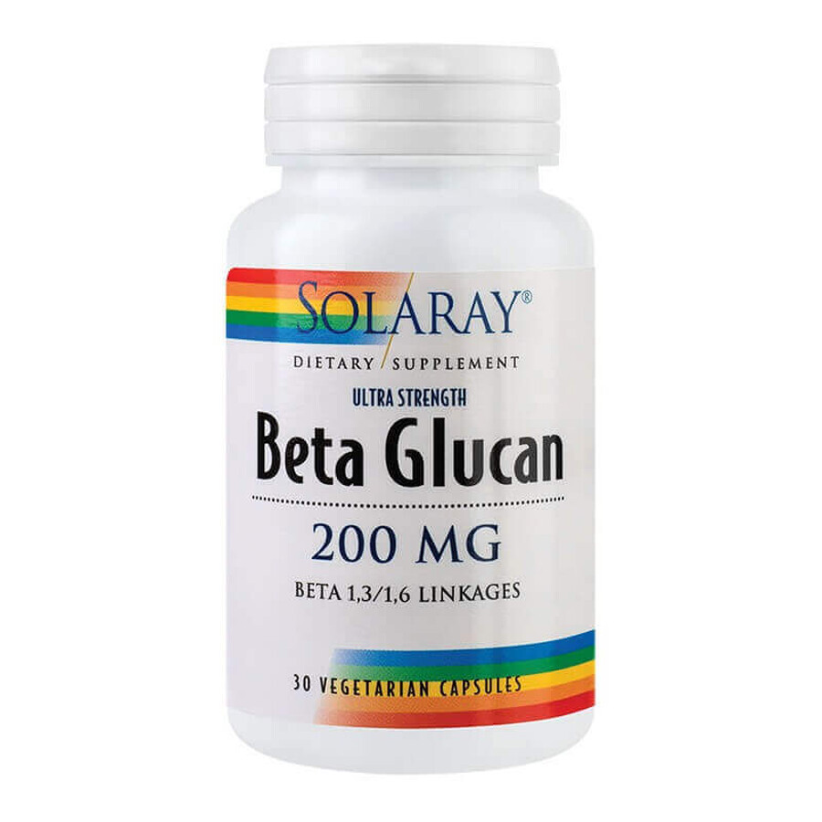 Beta Glucan 200mg Solaray, 30 cápsulas, Secom