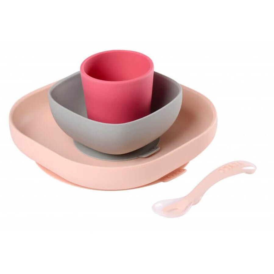 Beaba Pink silicone placemat 4 pcs