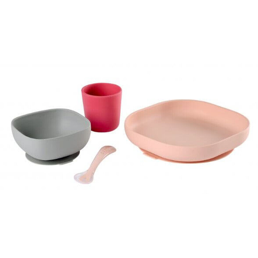 Beaba Pink silicone placemat 4 pcs