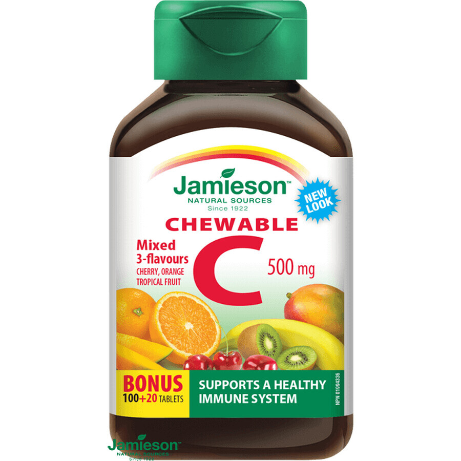 Jamieson Vitamin C 500 mg Flavor Blend 120 tablets