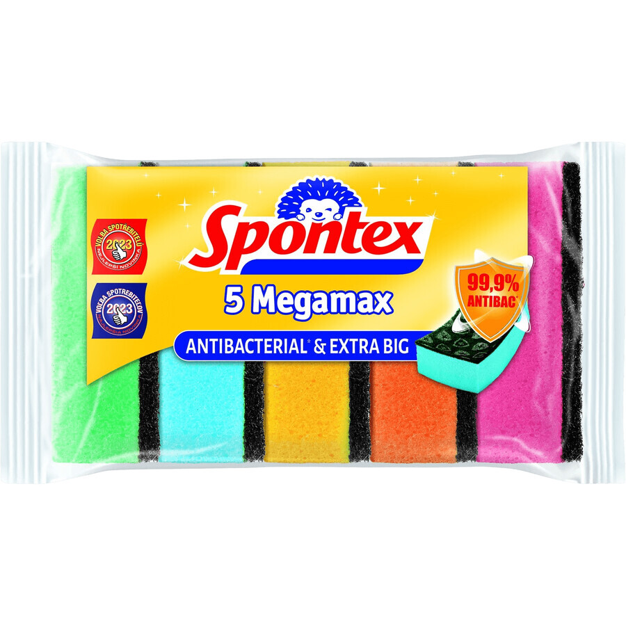 Spontex Megamax, Spugne per piatti 5 pz.