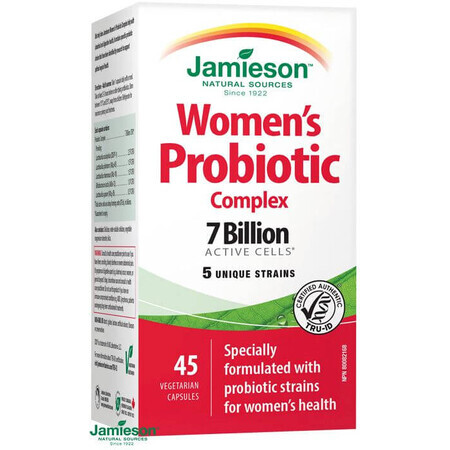 Jamieson Probiotique pour femmes 7 milliards 5 souches 45 gélules