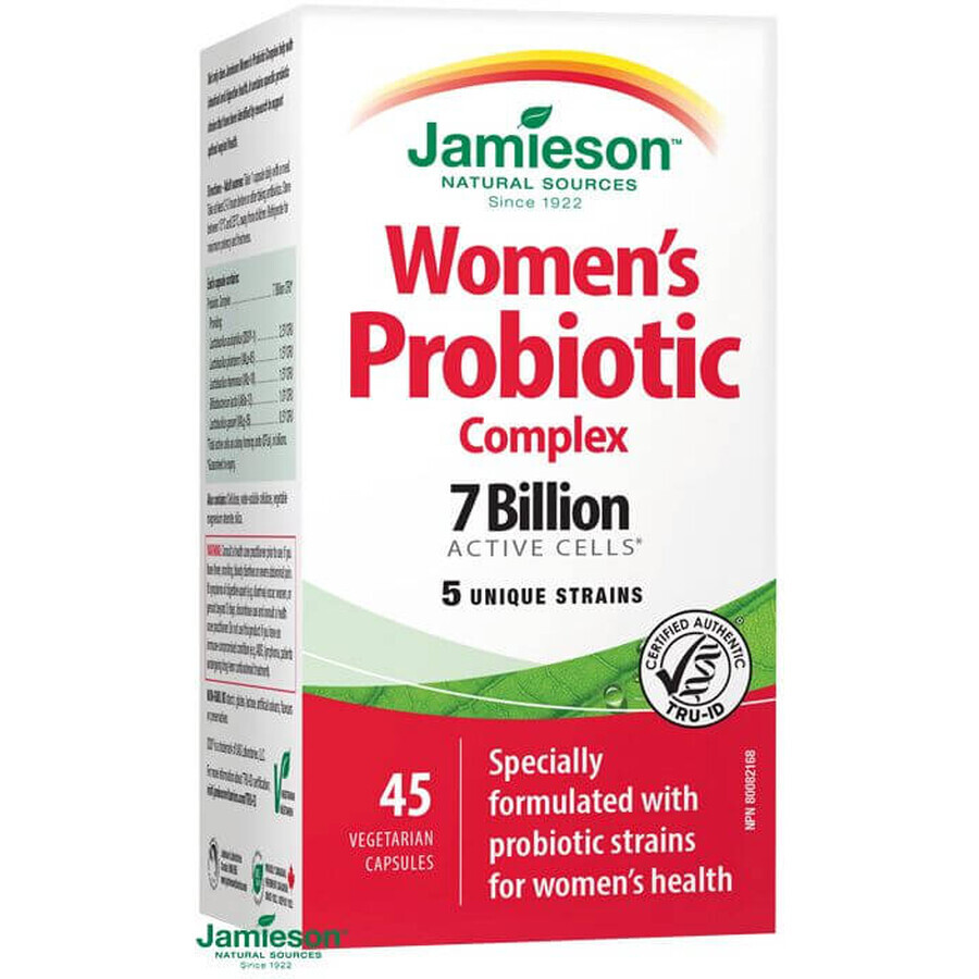 Jamieson Probiotique pour femmes 7 milliards 5 souches 45 gélules