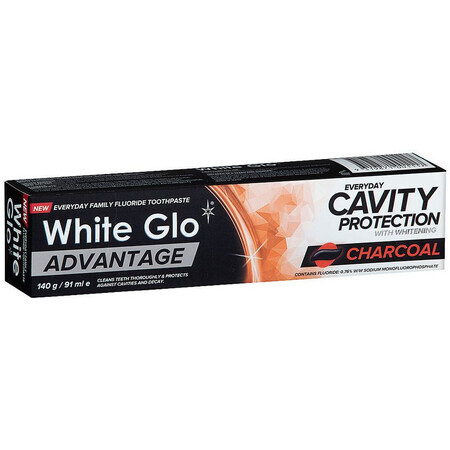 Toothpaste White Glo Advantage Advantage Charcoal 140 g