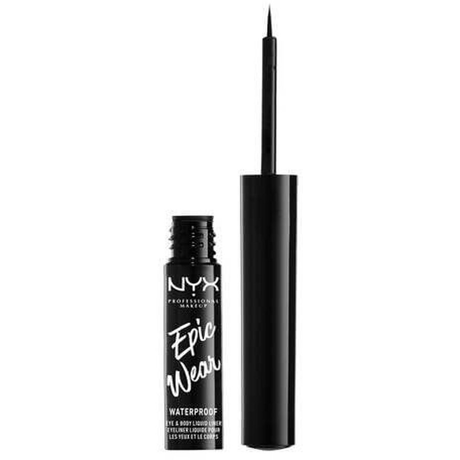 NYX Professional Makeup Epic Wear Epic Wear Semi-permanent Liquid Liner eyeliner a lunga tenuta - tonalità Nero 3,5 ml