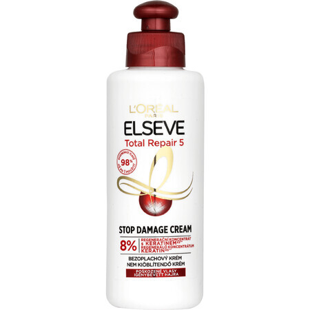 L'Oréal Paris cura leave-in per capelli danneggiati Elseve Total Repair 5 (Crema Stop Danni) 200 ml