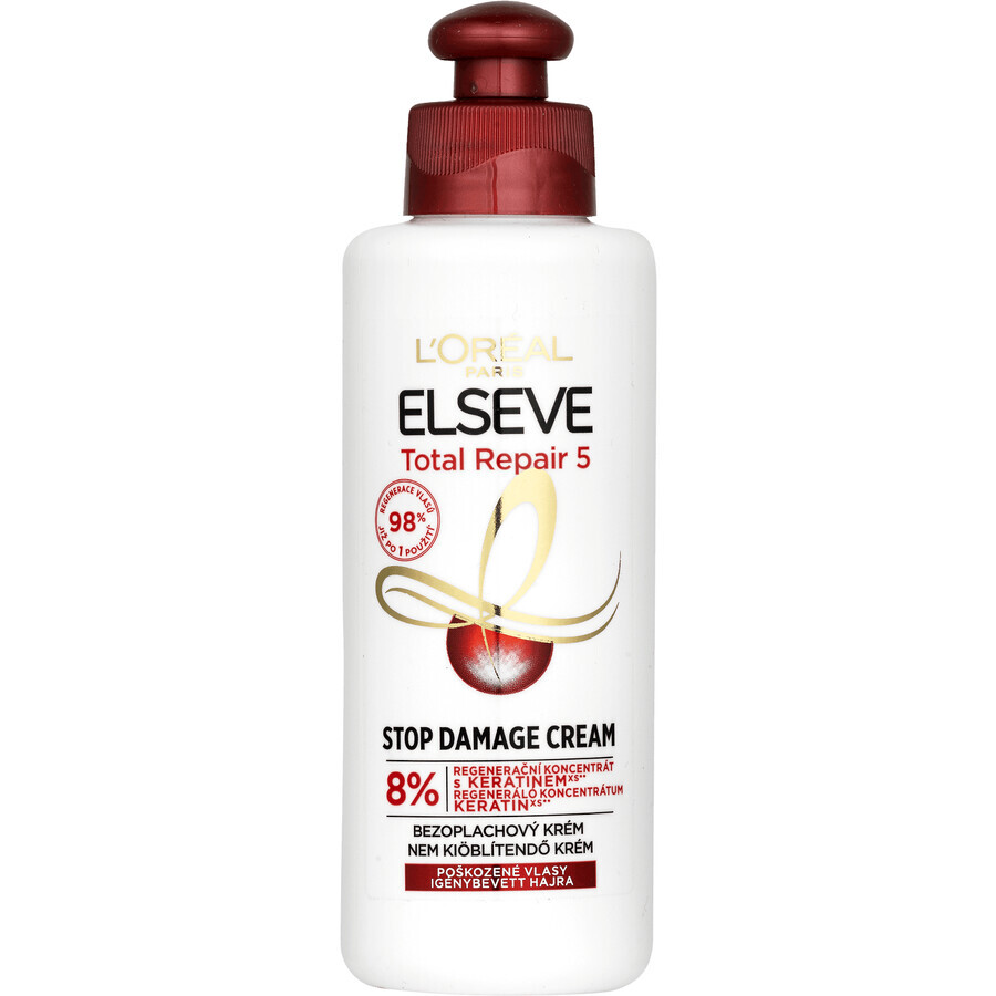 L'Oréal Paris cura leave-in per capelli danneggiati Elseve Total Repair 5 (Crema Stop Danni) 200 ml