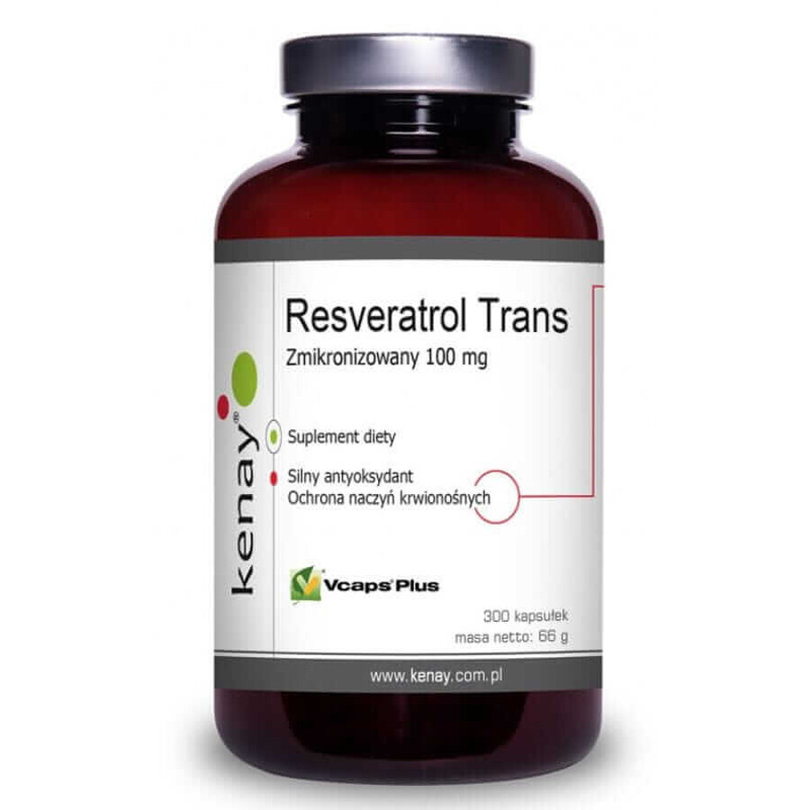 Resveratrolo trans - micronizzato 100 mg (300 capsule), Kenay