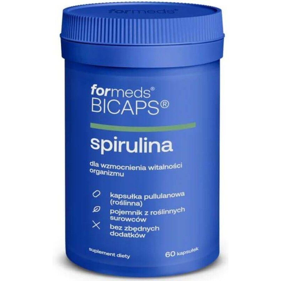 Bicaps Spirulina Hawaii 60 capsule 530 mg, Formeds