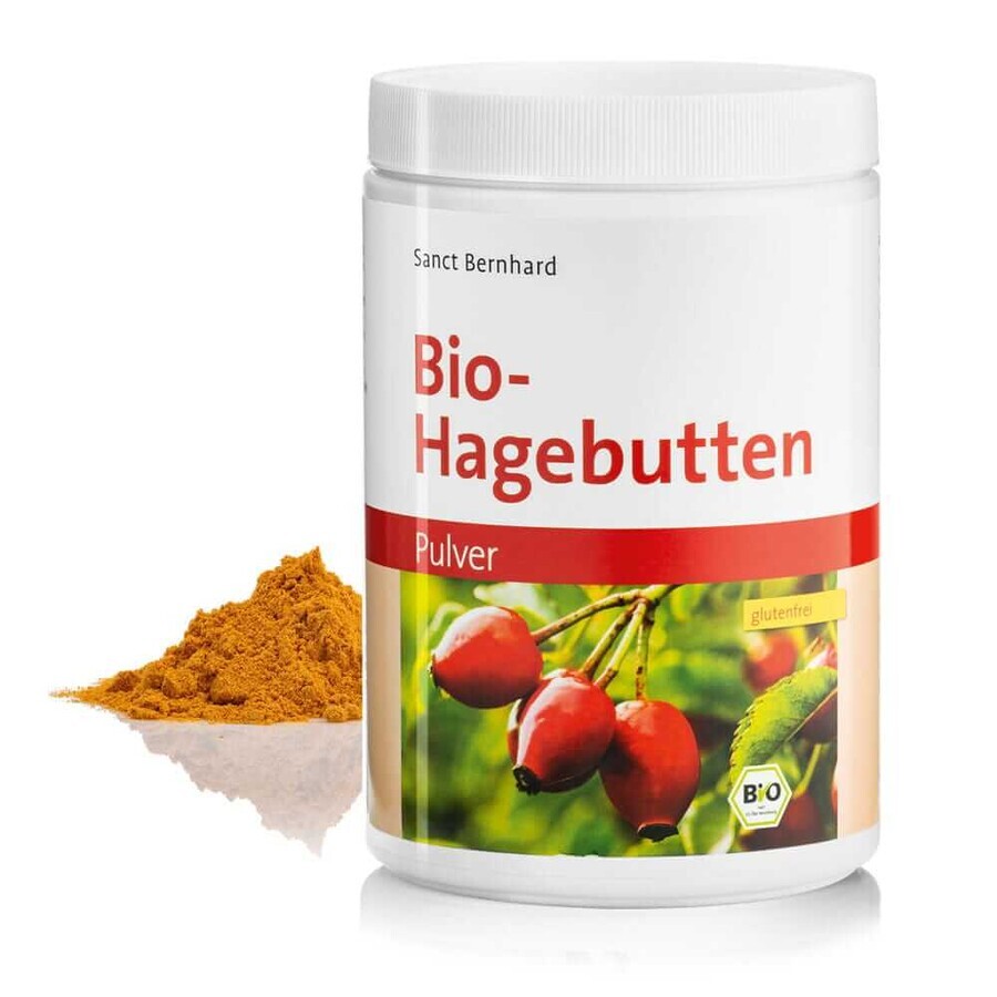 BIO Pulbere de trandafir sălbatic natural Vitamina C 500 g - Sanct Bernhard