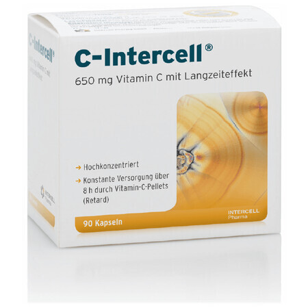 C-Intercell Vitamine C à libération prolongée - 650 mg 90 gélules