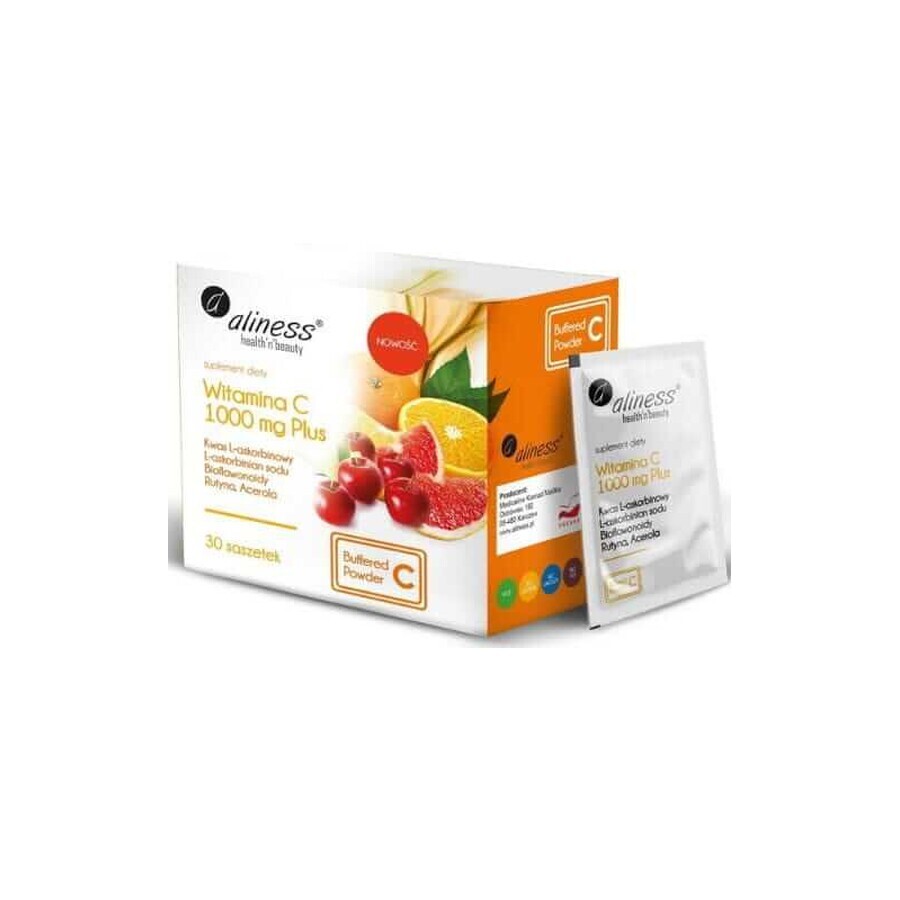 Vitamin C 1000 mg PLUS Bioflavonoide, Rutin, Acerola 30 Portionsbeutel Aliness