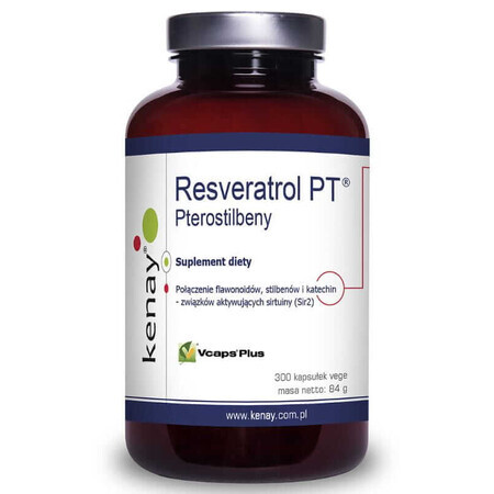 Resveratrolo PT - PTEROSTILBENIO (300 capsule), Kenay