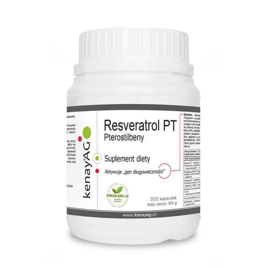 Resveratrolo PT - PTEROSTILBENIO (300 capsule), Kenay