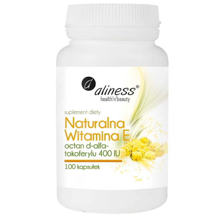 Vitamina E natural, 100 cápsulas Aliness