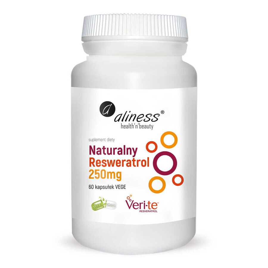 Resveratrolo naturale 250mg Veri-te, 60 vcaps. Aliness