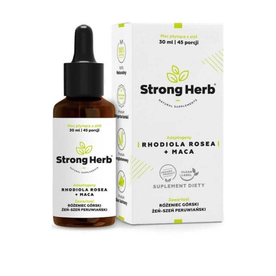 Adaptogens RHODIOLA ROSEA + MACA 30 ml Strong Hemp