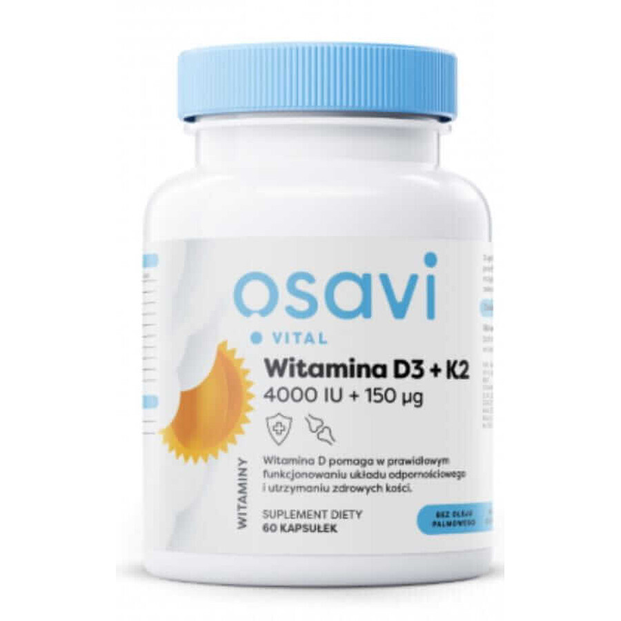 Osavi Vitamina D3 4000IU + K2 150mcg - 60 capsule