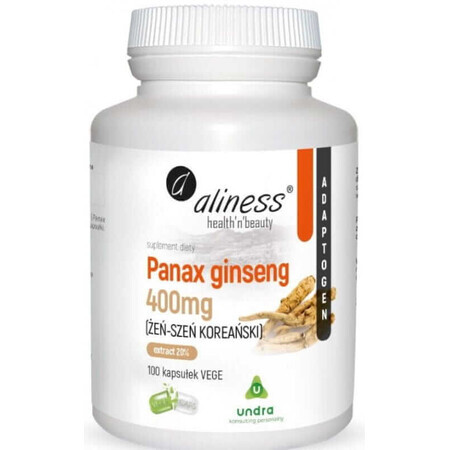 Panax ginseng 400mg - 100 Kapseln Koreanischer Ginseng Ginsenosid Aliness