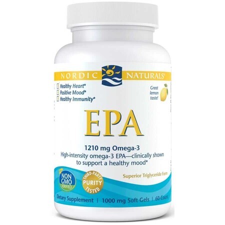 EPA 1210 mg Omega 3 Lemon 60 capsule moi Nordic Naturals