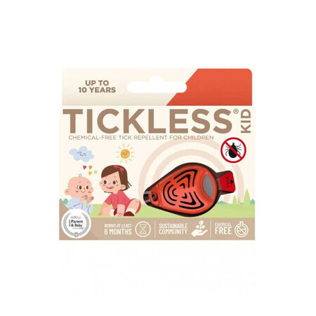 TICKLESS KIDS ORANGE Repellente a ultrasuoni per zecche per bambini